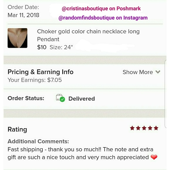 Choker gold color chain necklace long Pendant - Picture 2 of 2